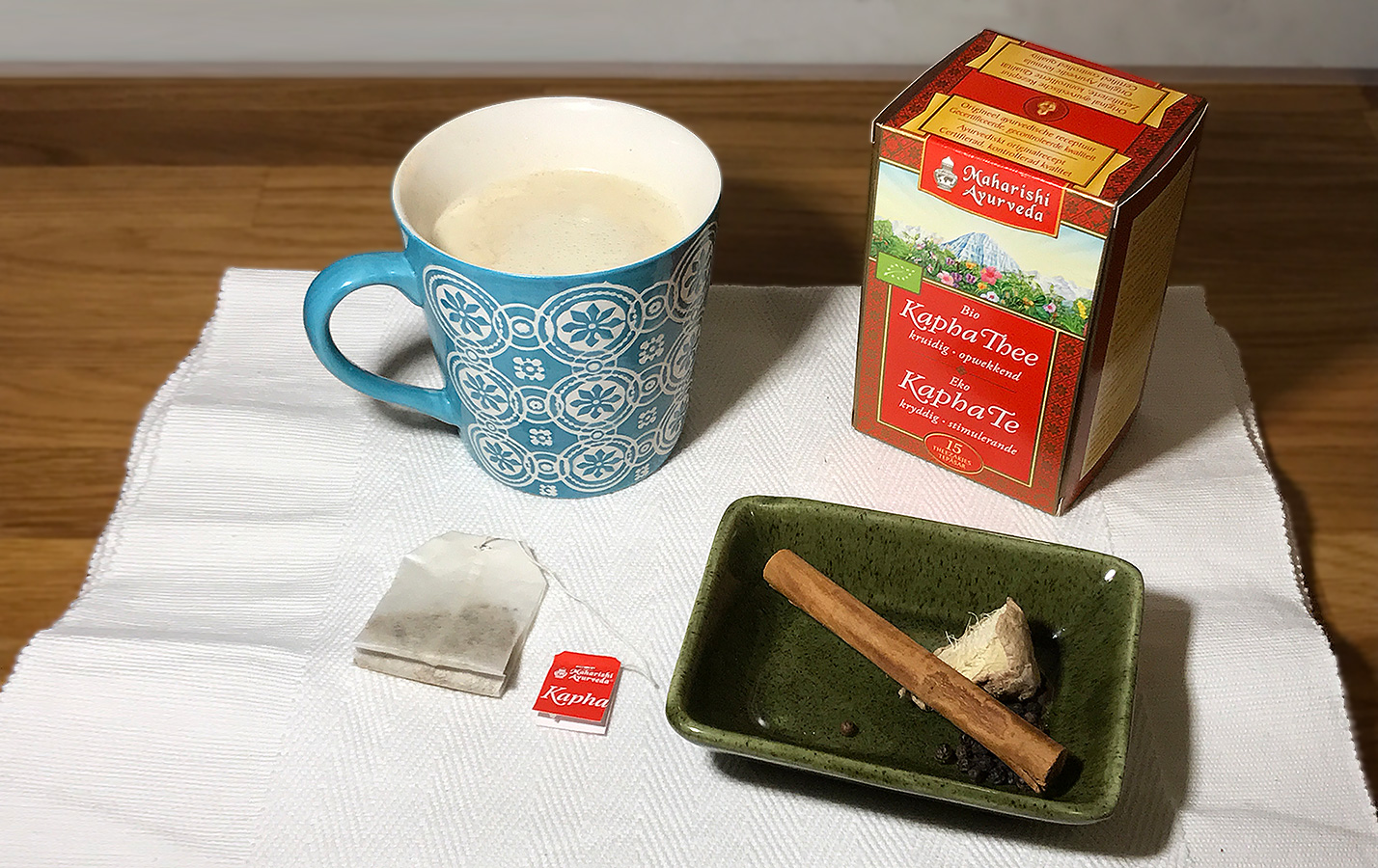 Kapha chai te är uppiggande